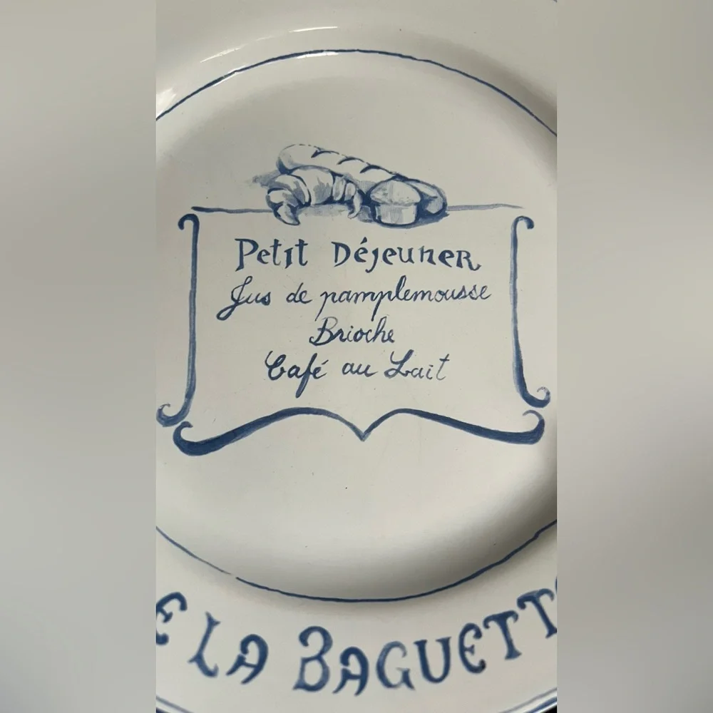 Williams-Sonoma Petit Dejeuner French Cafe Plates 8.75” Set of 2 Portugal